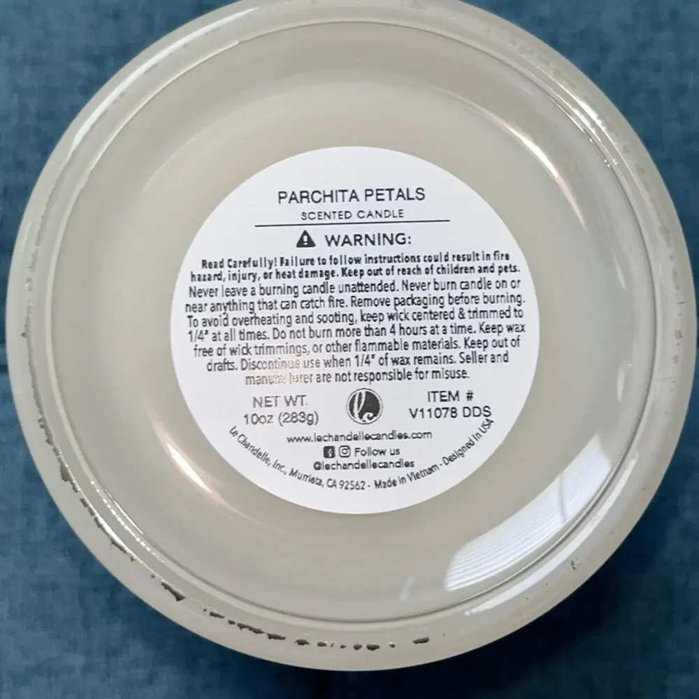 NEW! Le Chandelle Blush & Bloom Premium Parchita Pedals 10oz Candle Romans 8:31